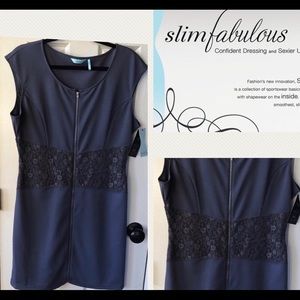 NWT Body Con Zippered Dress by SLIMFABULOUS